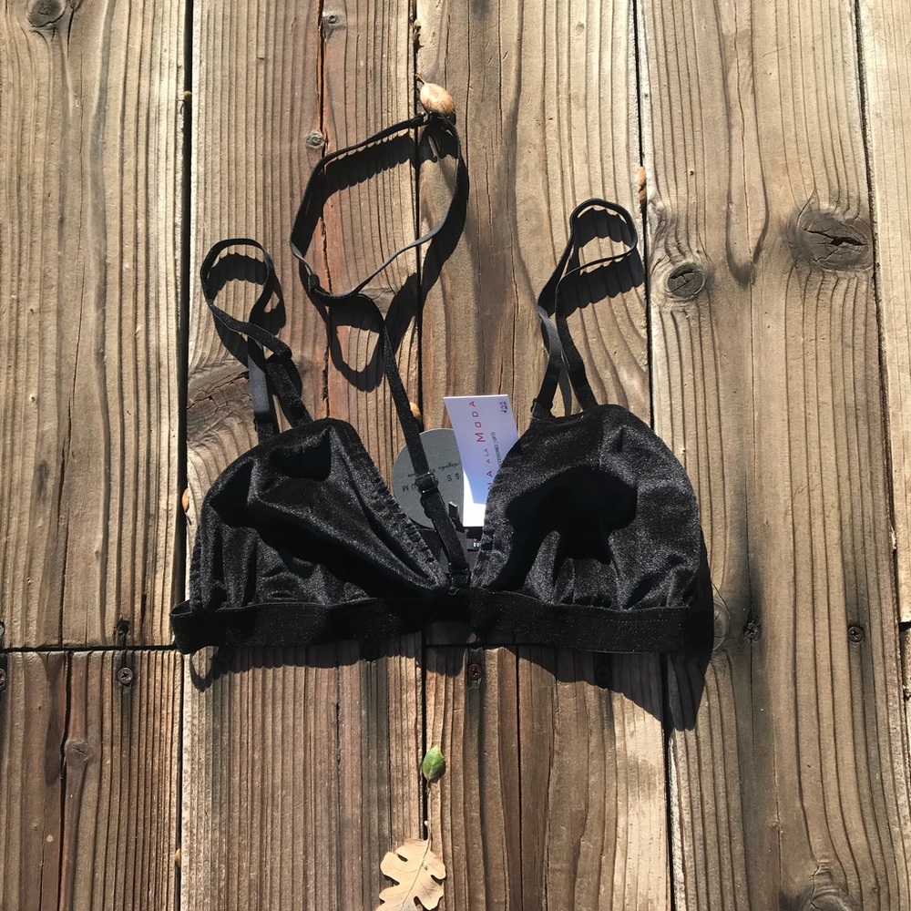 NEW Velvet Black Bralette